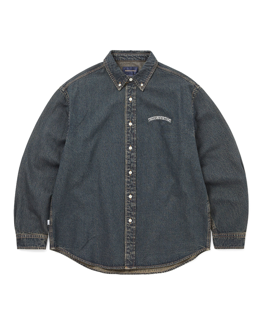 Washed Denim Shirt - Dusty Mud - thisisneverthat