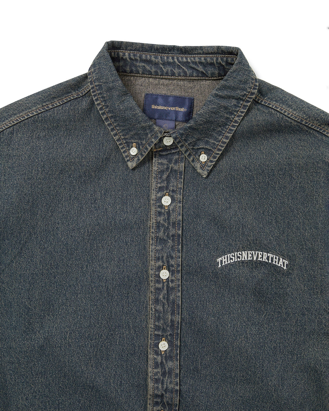 Washed Denim Shirt - Dusty Mud - thisisneverthat
