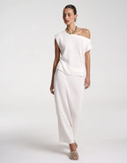Knit Maxi Skirt - White by Summi Summi - view 2