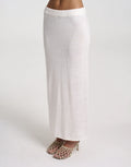 Knit Maxi Skirt - White by Summi Summi