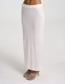 Knit Maxi Skirt - White by Summi Summi