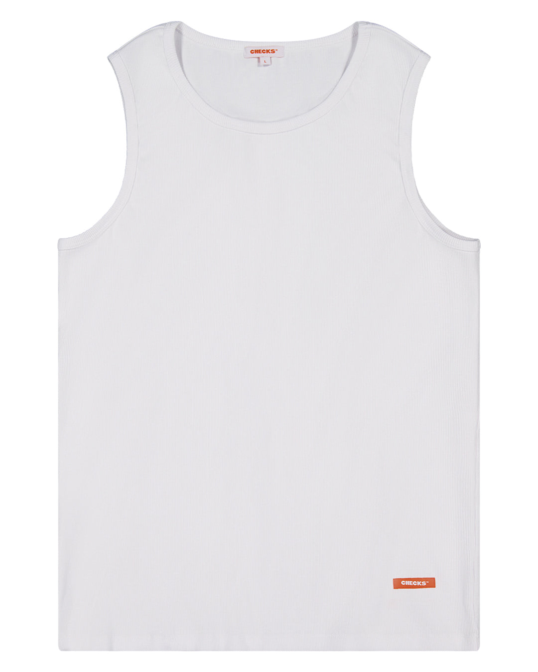 Ribbed Tank - White