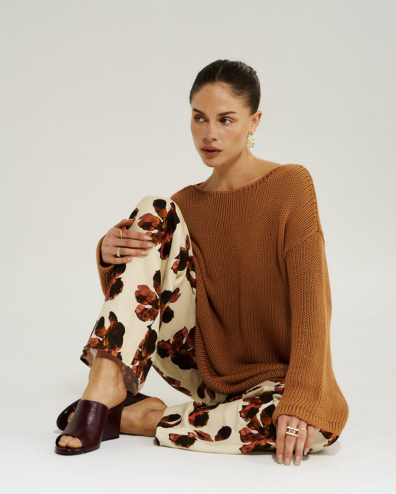 Wide Leg Pant - Butter Fleur - Summi Summi