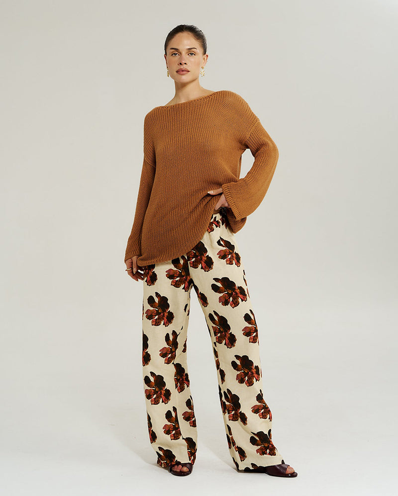 Wide Leg Pant - Butter Fleur - Summi Summi