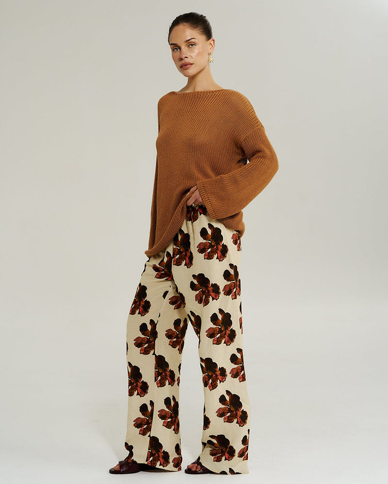 Wide Leg Pant - Butter Fleur - Summi Summi