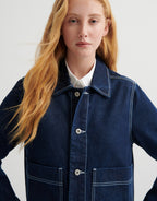 Worker Jacket - Indigo Denim by Kowtow - view 2