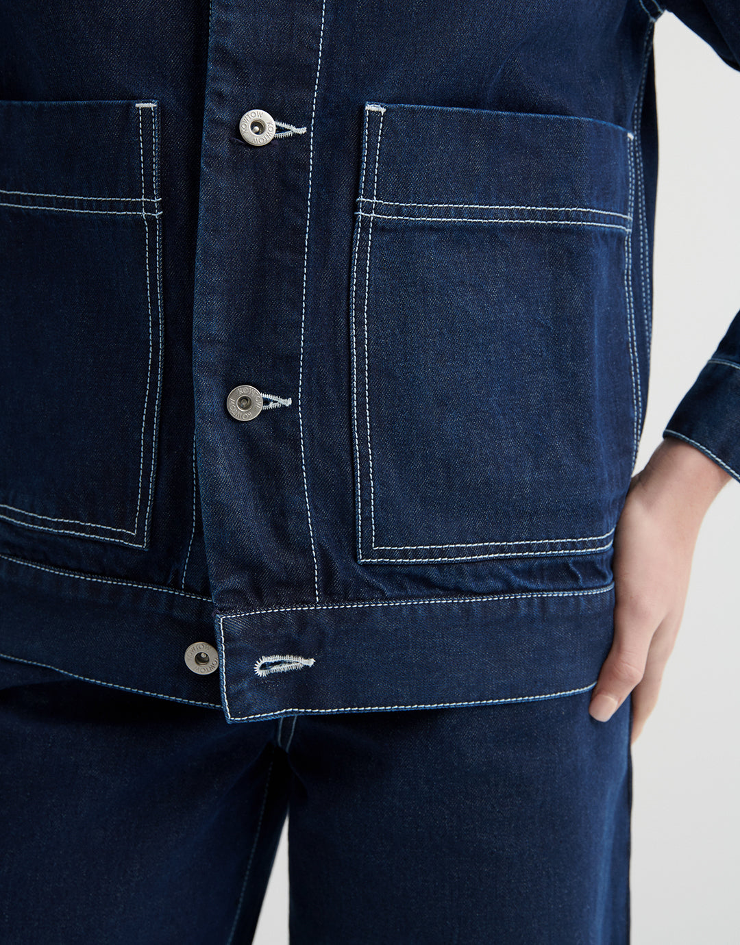 Worker Jacket - Indigo Denim by Kowtow - view 6