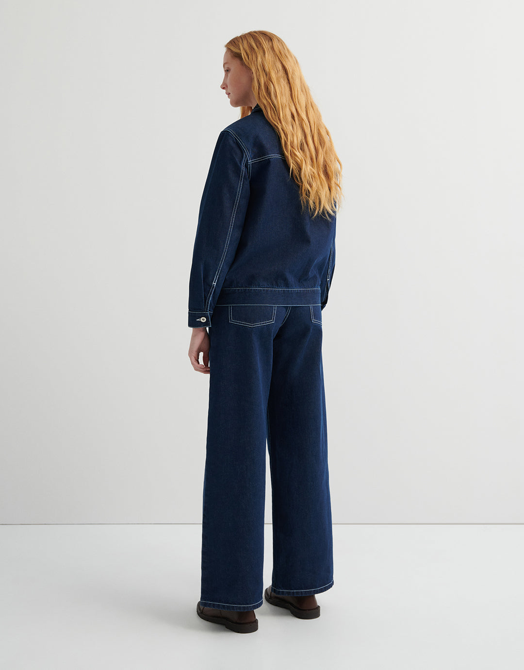 Worker Jacket - Indigo Denim by Kowtow - view 5