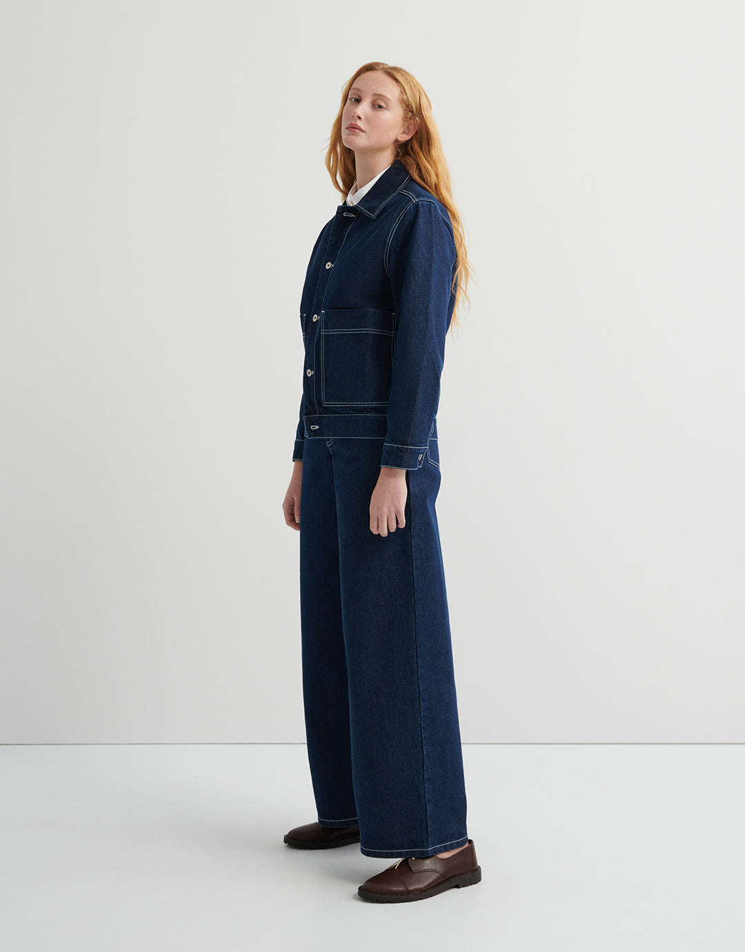 Worker Jacket - Indigo Denim by Kowtow - view 4