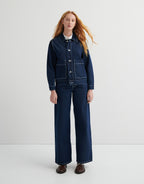Worker Jacket - Indigo Denim by Kowtow - view 3