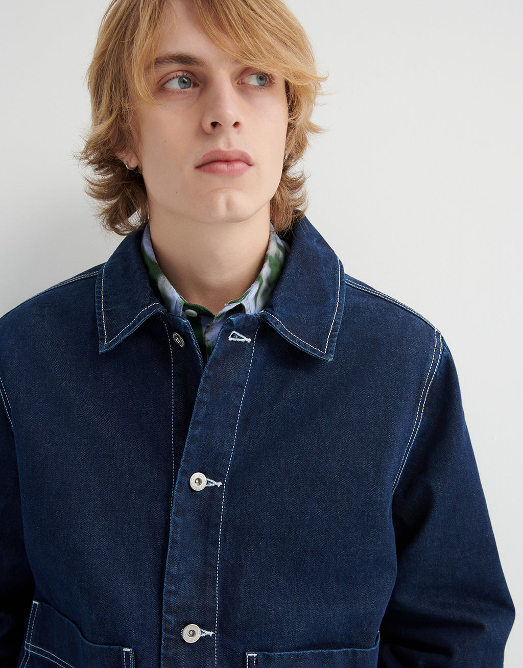 Worker Jacket - Indigo Denim by Kowtow - view 7
