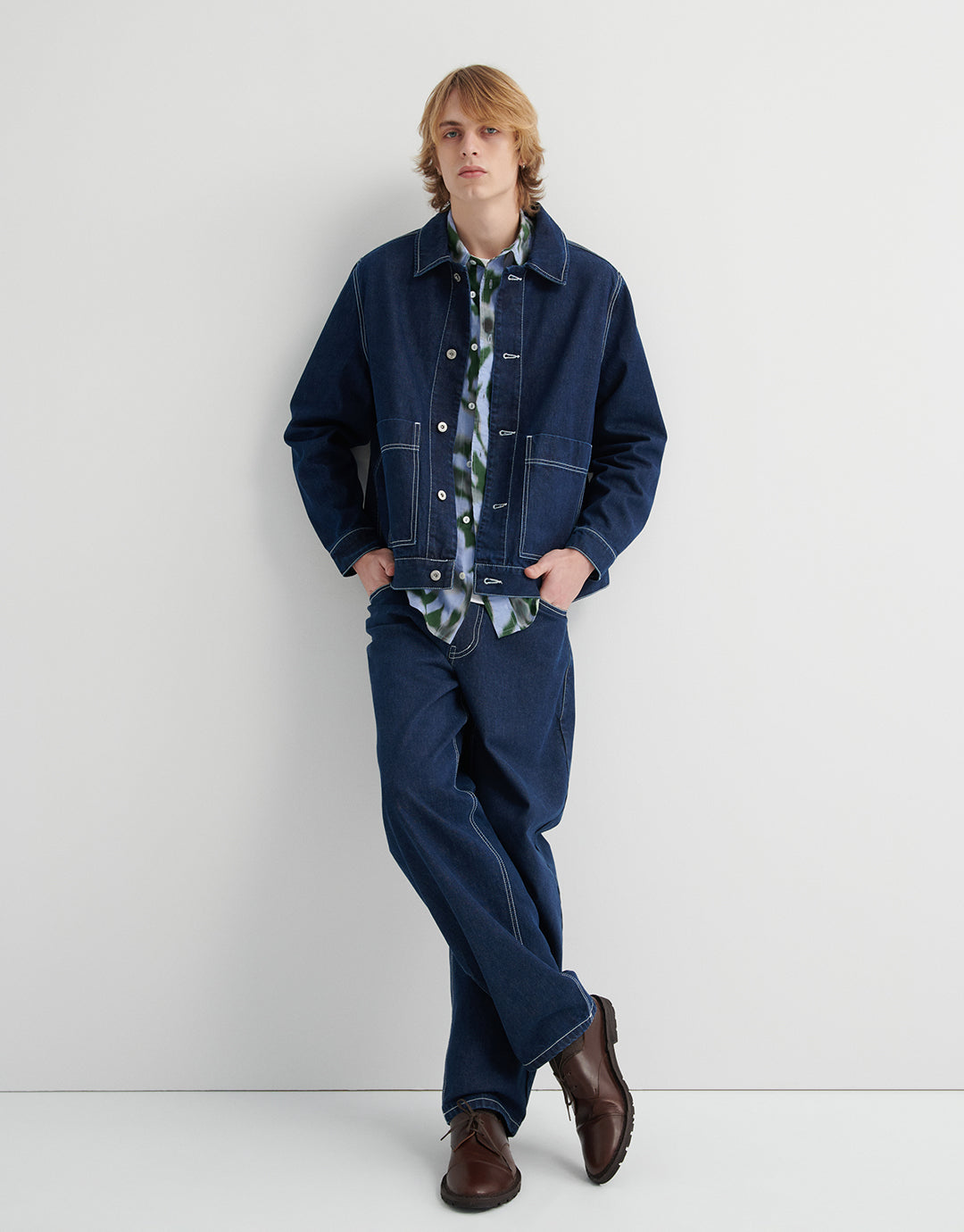 Worker Jacket - Indigo Denim by Kowtow - view 8