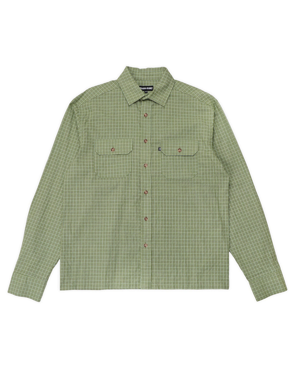 Workers Check Shirt Long-Sleeve - Sage - Pass-Port