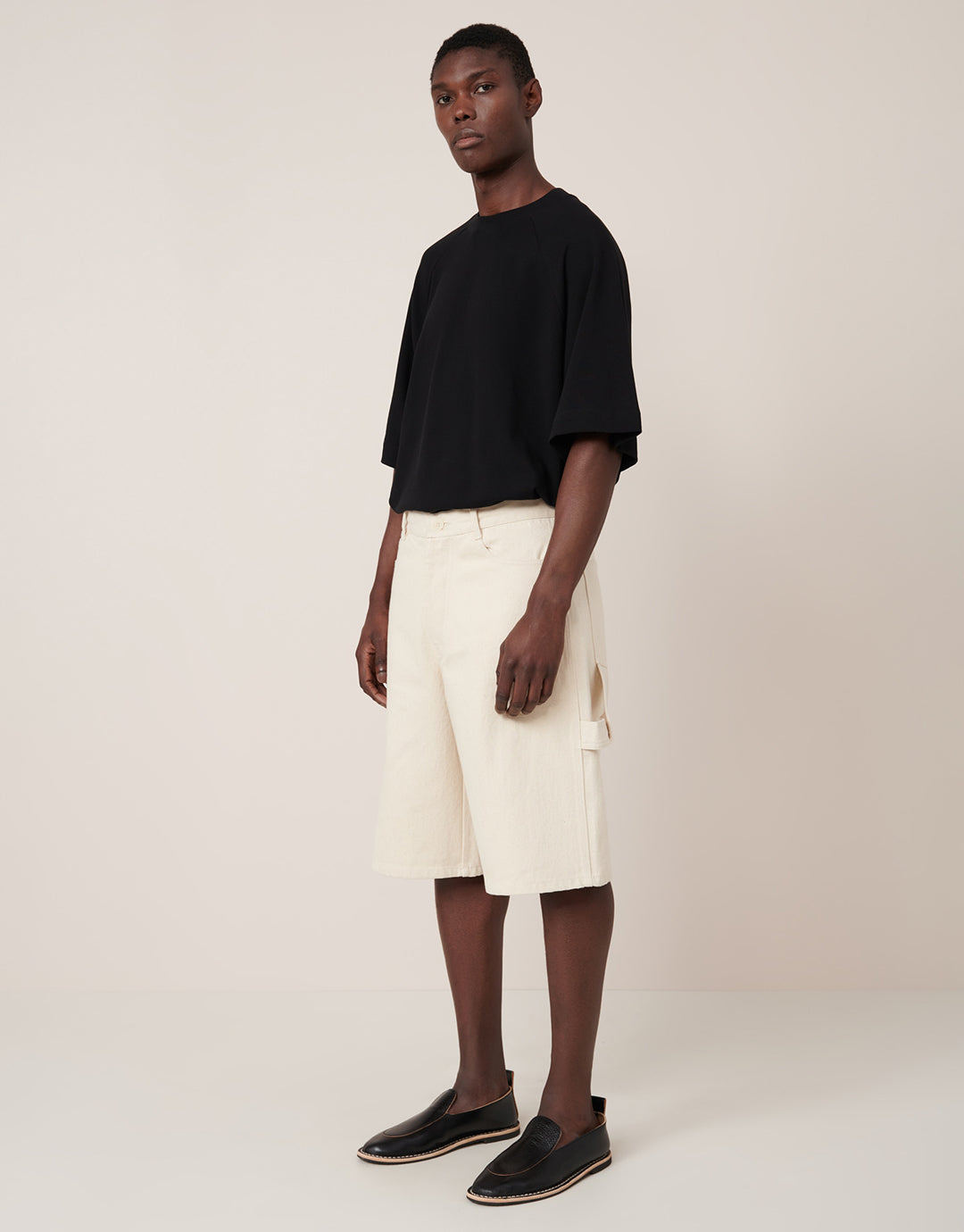 Workwear Shorts - Ecru Denim