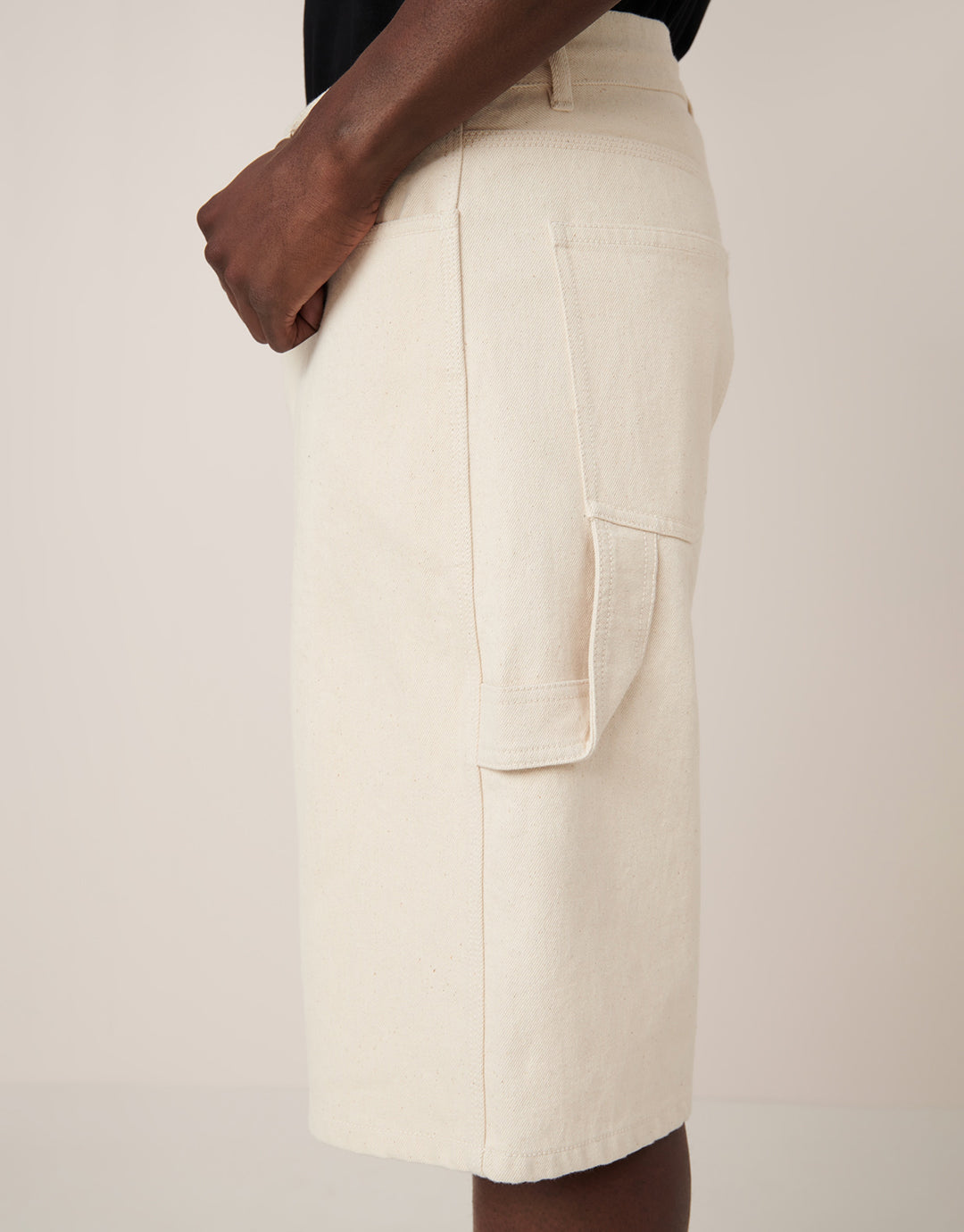 Workwear Shorts - Ecru Denim