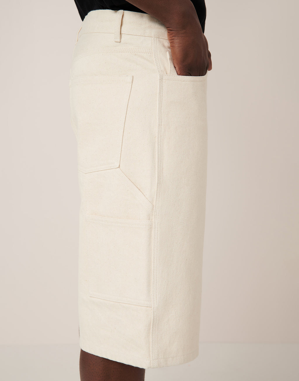 Workwear Shorts - Ecru Denim