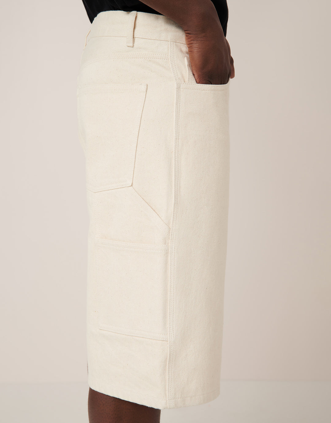 Workwear Shorts - Ecru Denim
