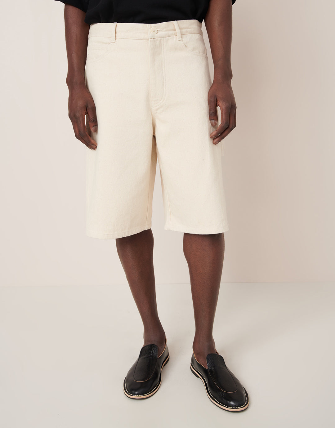 Workwear Shorts - Ecru Denim
