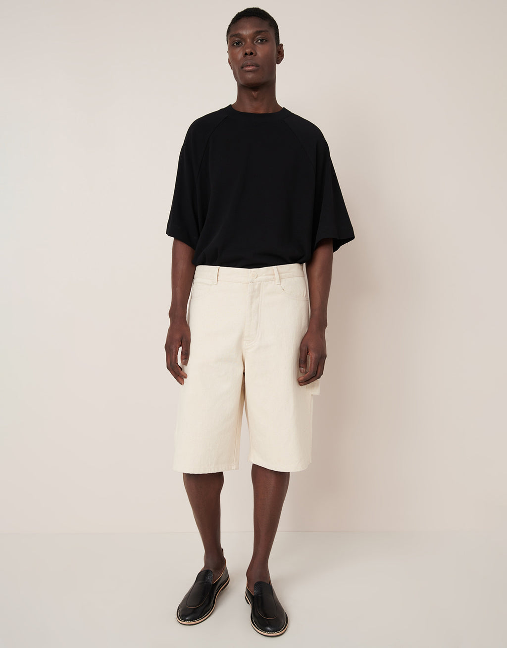 Workwear Shorts - Ecru Denim
