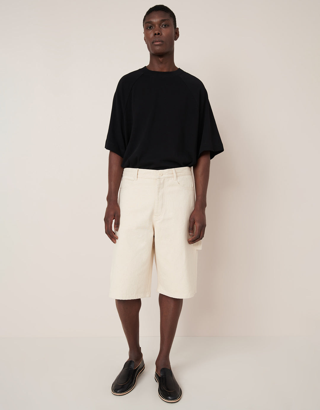 Workwear Shorts - Ecru Denim