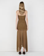 Zella Midi Dress - Khaki - Ownley