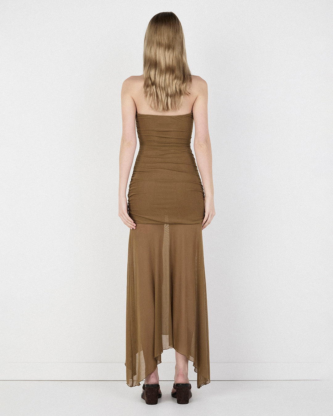 Zella Midi Dress - Khaki - Ownley