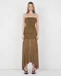 Zella Midi Dress - Khaki - Ownley