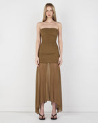 Zella Midi Dress - Khaki - Ownley