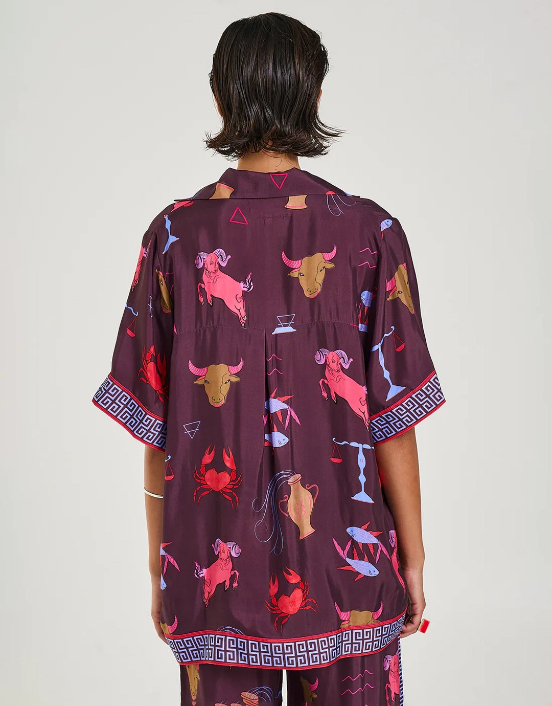 Short Sleeve Button Up Shirt - Zodiac