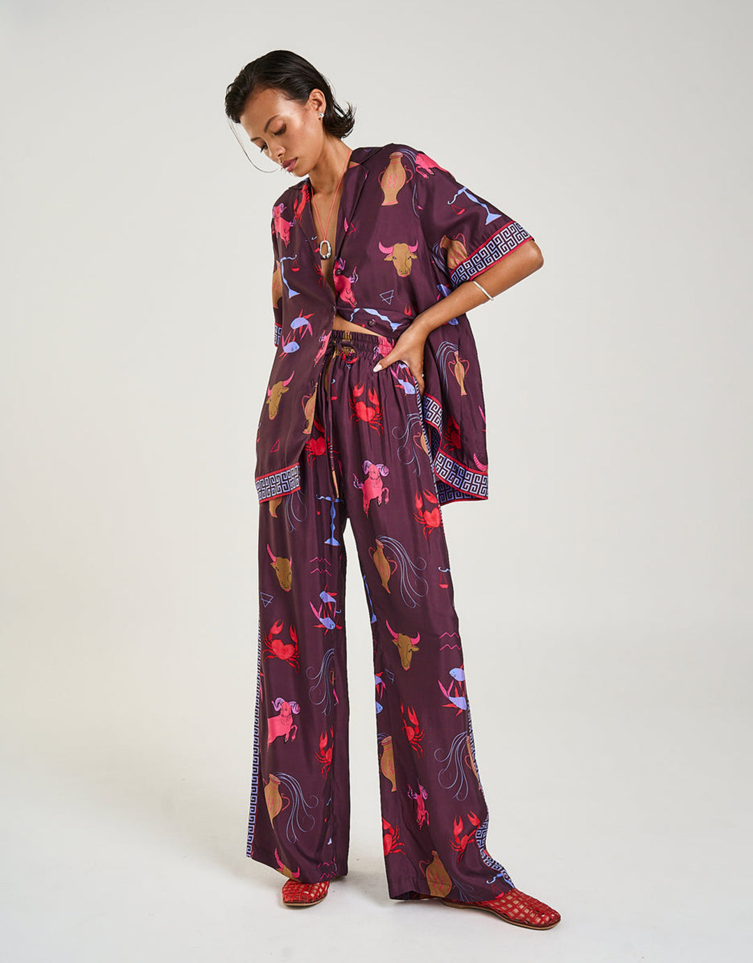 Wide Leg Pants - Zodiac