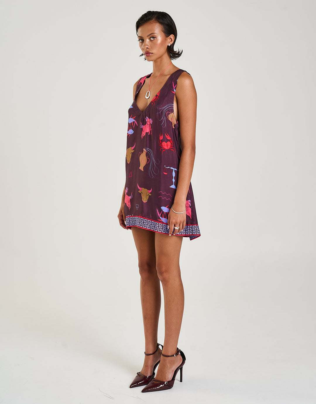 V-Neck Shift Dress - Zodiac