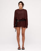 Basketweave Knit Jumper - Deep Brown - Zulu and Zephyr