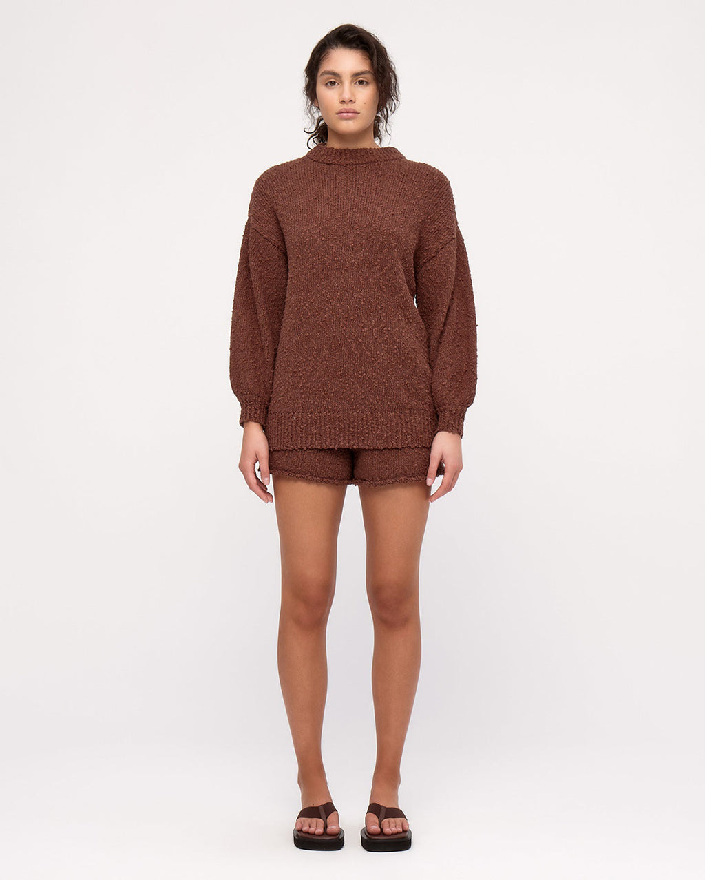 Boucle Knit Jumper - Carob - Zulu and Zephyr