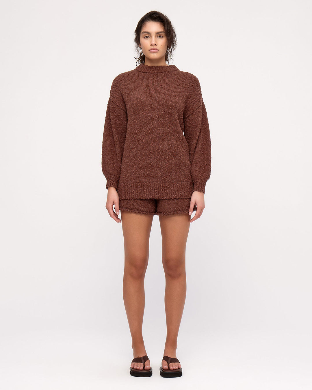 Boucle Knit Jumper - Carob - Zulu and Zephyr