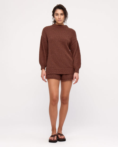 Boucle Knit Jumper - Carob - Zulu and Zephyr