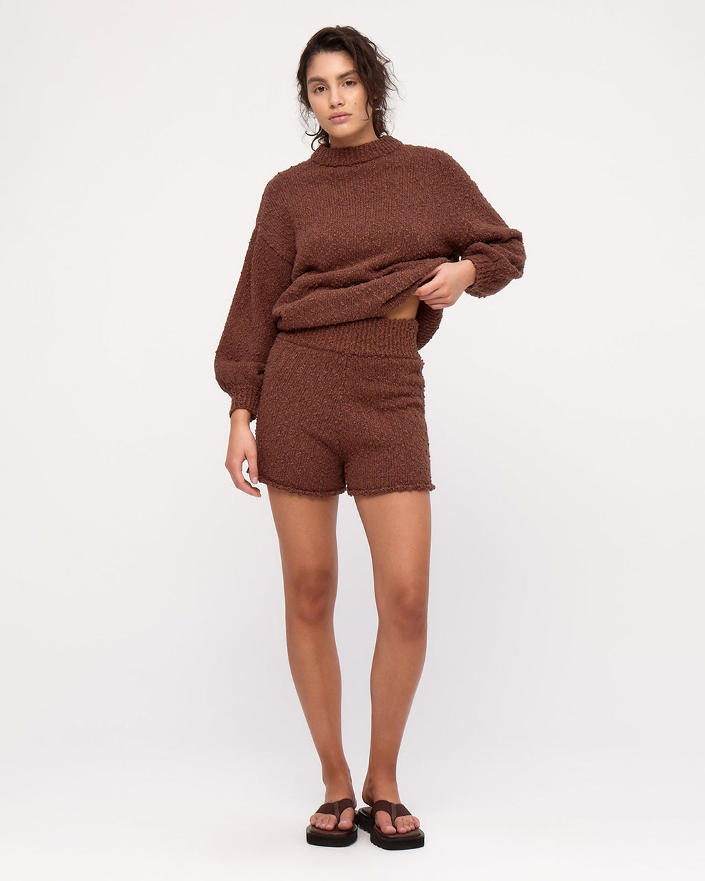 Boucle Knit Jumper - Carob - Zulu and Zephyr