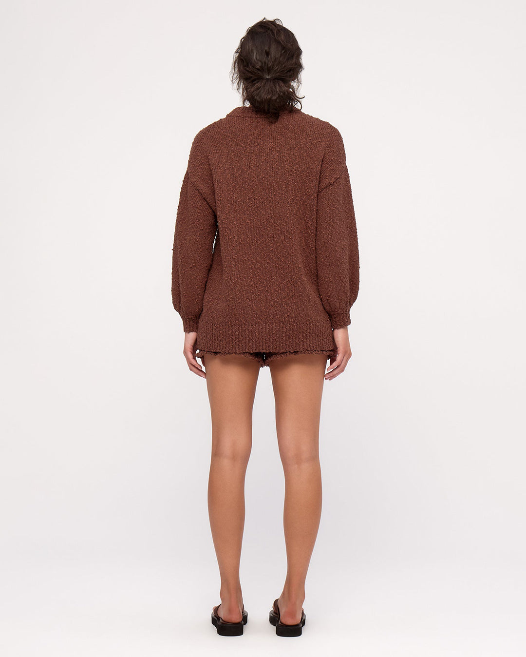 Boucle Knit Short - Carob - Zulu and Zephyr